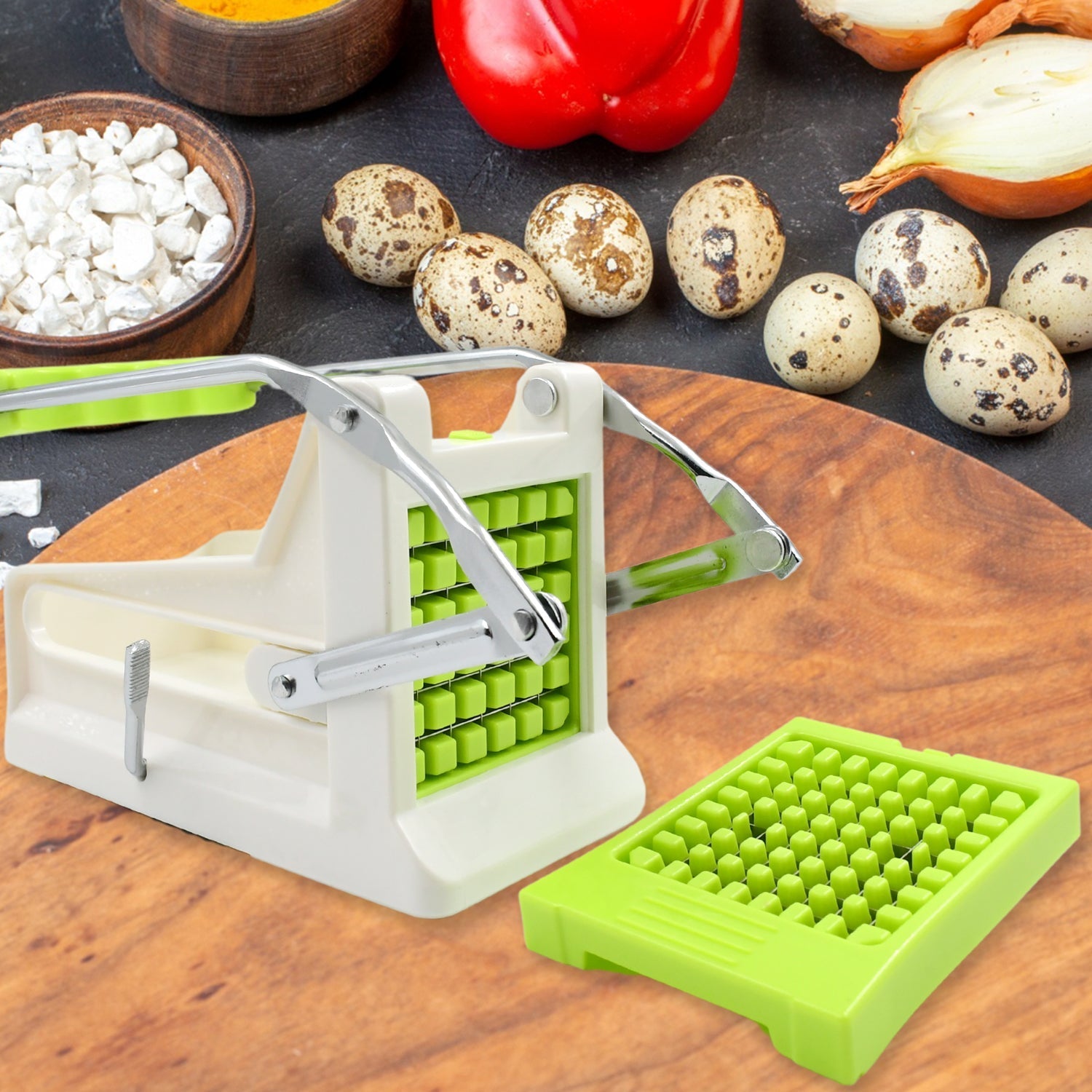 French Fry Cutter, Great with Vegetables, Potato Fries Cutter Professional Vegetable Cutter Stainless Steel Cutter Potato, Onions, Carrots, Cucumbers, Fruits Potato Cutter (1 pc) French Fry Cutter, Great with Vegetables, Potato Fries Cutter Professional Vegetable Cutter Stainless Steel Cutter Potato, Onions, Carrots, Cucumbers, Fruits Potato Cutter (1 pc)